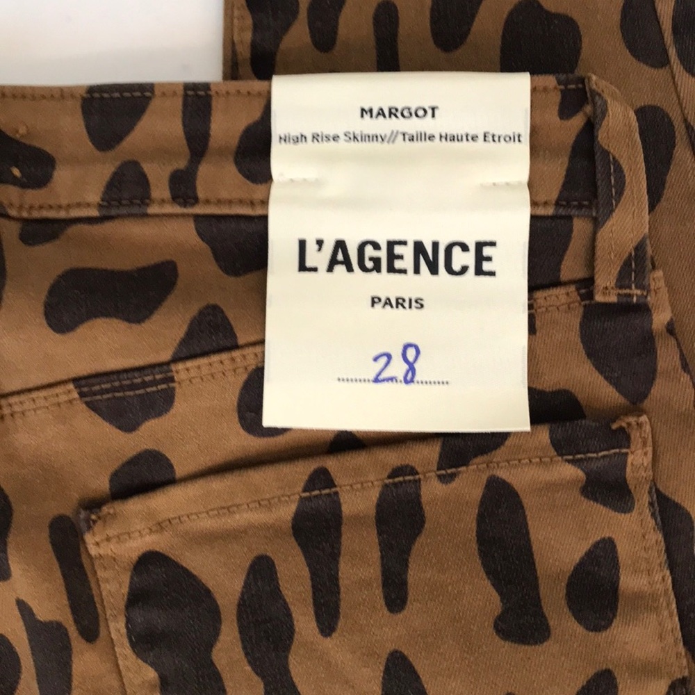 New ⭐️ L’Agence Animal Print Skinny Crop Jeans - Picture 5 of 5